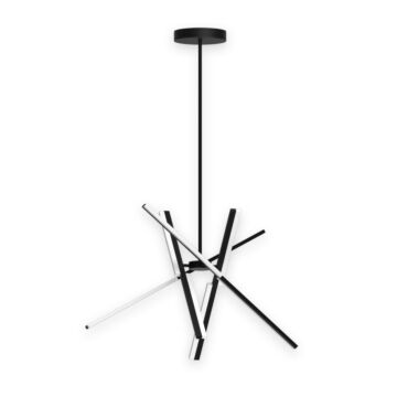 Stix LED Pendant in Black by Artcraft Lighting