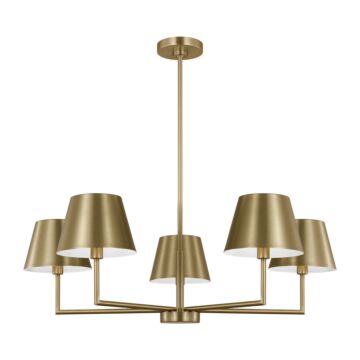 Ender  Chandelier in Satin Brass by Visual Comfort Studio