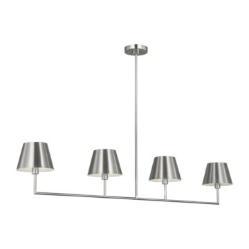 Ender  Linear Chandelier in Brushed Nickel by Visual Comfort Studio