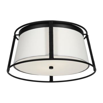Cortes  Flush Mount in Midnight Black by Visual Comfort Studio