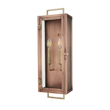 Spencer  Wall Lantern in Antique Copperith Brass by Acclaim Lighting