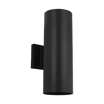 Outdoor Cylinders  Wall Lantern in Textured Black by Visual Comfort Studio
