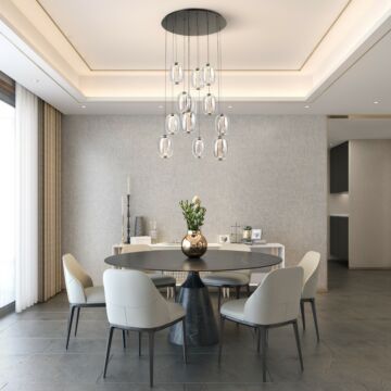 Vega LED Chandelier in Black by Artcraft Lighting