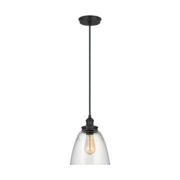 Baskin  Pendant in Midnight Black by Visual Comfort Studio