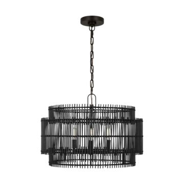 Elio  Pendant in Aged Iron by Visual Comfort Studio