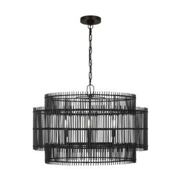 Elio  Pendant in Aged Iron by Visual Comfort Studio