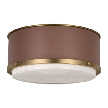 Marlowe  Flush Mount in Time Worn Brass by Visual Comfort Studio