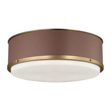 Marlowe  Flush Mount in Time Worn Brass by Visual Comfort Studio