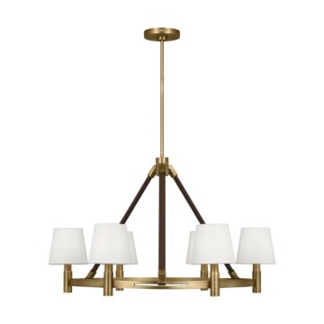 Grayson  Chandelier in Time Worn Brass by Visual Comfort Studio