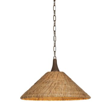Kenzo  Pendant in Bronze Leaf by Troy Lighting