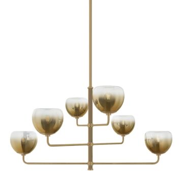 August  Chandelier in Patina Brass by Troy Lighting