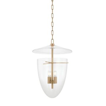 Tully  Lantern in Patina Brass by Troy Lighting