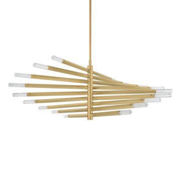 Strasbourg LED Chandelier in Vintage Brass by Corbett Lighting