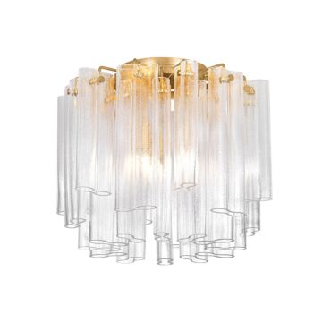Varenna  Semi Flush Mount in Vintage Gold Leaf by Corbett Lighting