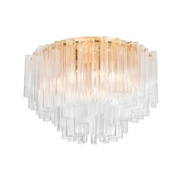 Varenna  Semi Flush Mount in Vintage Gold Leaf by Corbett Lighting
