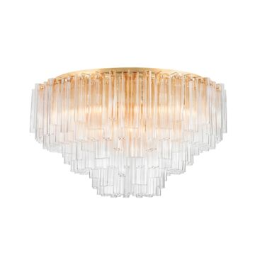 Varenna 39 Light Semi Flush Mount in Vintage Gold Leaf by Corbett Lighting