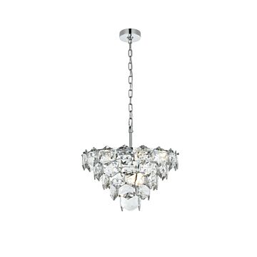 Adaline  Chandelier in Chrome by Elegant Lighting