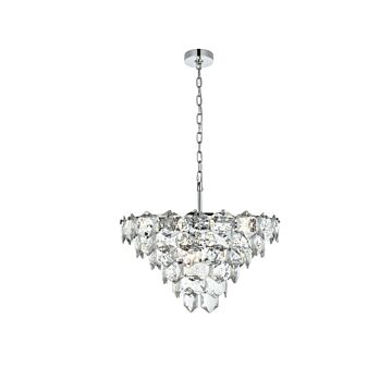 Adaline  Chandelier in Chrome by Elegant Lighting