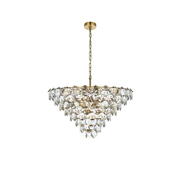 Adaline  Chandelier in Satin Gold by Elegant Lighting
