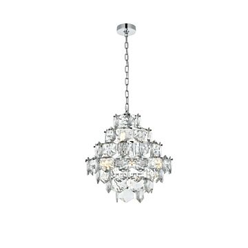 Adaline  Chandelier in Chrome by Elegant Lighting