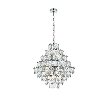 Adaline  Chandelier in Chrome by Elegant Lighting