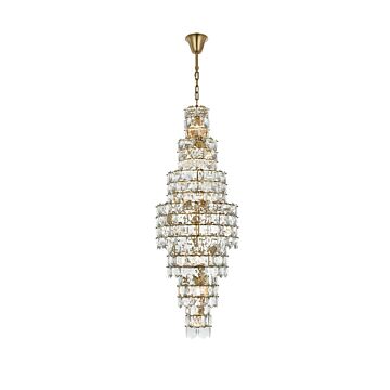 Adaline 26 Light Chandelier in Satin Gold by Elegant Lighting