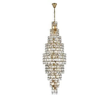 Adaline 41 Light Chandelier in Satin Gold by Elegant Lighting