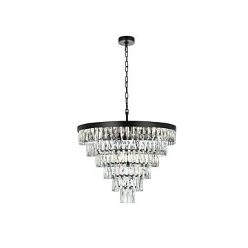 Josephine  Chandelier in Black by Elegant Lighting