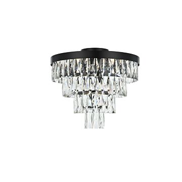 Josephine  Flush Mount in Black by Elegant Lighting