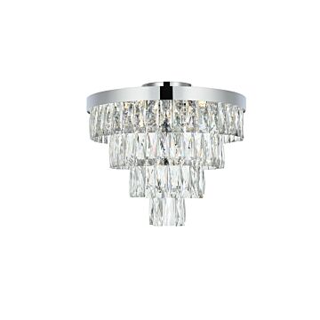 Josephine  Flush Mount in Chrome by Elegant Lighting