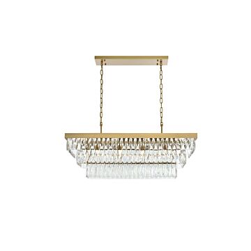 Josephine  Chandelier in Satin Gold by Elegant Lighting