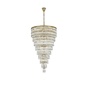 Josephine 61 Light Chandelier in Satin Gold by Elegant Lighting