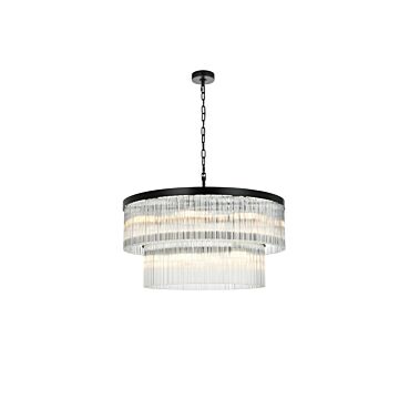 Harlow  Chandelier in Black by Elegant Lighting