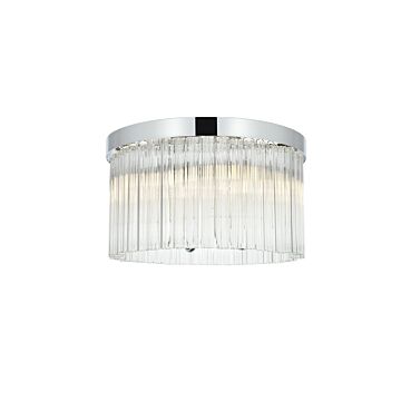 Harlow  Flush Mount in Chrome by Elegant Lighting