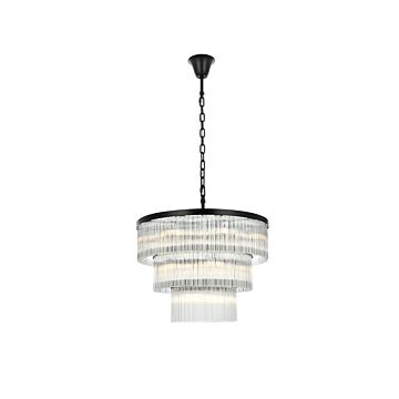 Harlow  Chandelier in Black by Elegant Lighting