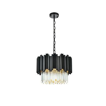 Willow  Chandelier in Black by Elegant Lighting