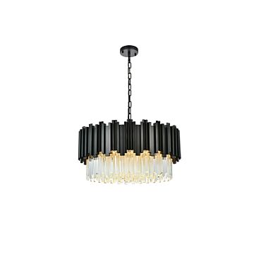Willow  Chandelier in Black by Elegant Lighting