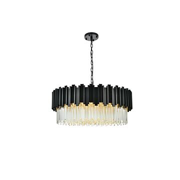 Willow  Chandelier in Black by Elegant Lighting
