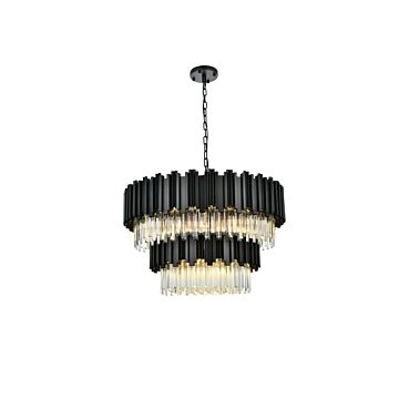 Willow  Chandelier in Black by Elegant Lighting