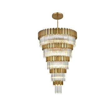 Willow 39 Light Chandelier in Satin Gold by Elegant Lighting