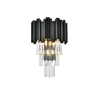 Willow  Wall Sconce in Black by Elegant Lighting