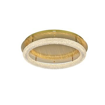 Bowen LED Flush Mount in Satin Gold by Elegant Lighting