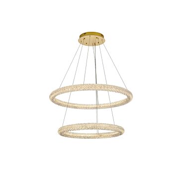 Bowen LED Chandelier in Satin Gold by Elegant Lighting