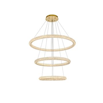 Bowen LED Chandelier in Satin Gold by Elegant Lighting