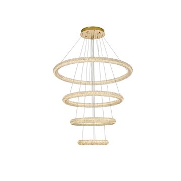 Bowen LED Chandelier in Satin Gold by Elegant Lighting