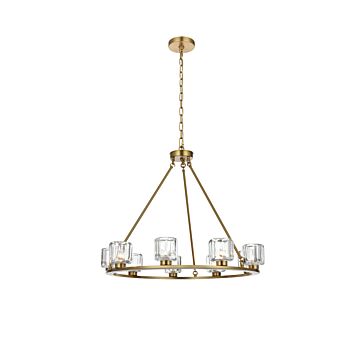 Cadence  Chandelier in Satin Gold by Elegant Lighting
