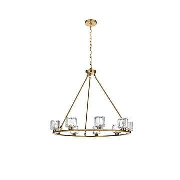Cadence  Chandelier in Satin Gold by Elegant Lighting