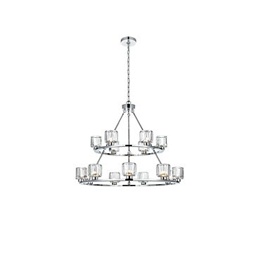 Cadence  Chandelier in Chrome by Elegant Lighting
