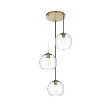 Baxter  Pendant in Satin Gold by Elegant Lighting