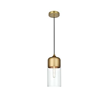Ashwell  Pendant in Satin Gold by Elegant Lighting